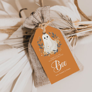 Étiquettes-cadeau Une petite Halloween de fantôme de bébé remercieme