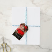 Étiquettes-cadeau Une photo joyeux Noël moderne texte blanc (Avec de laficelle)