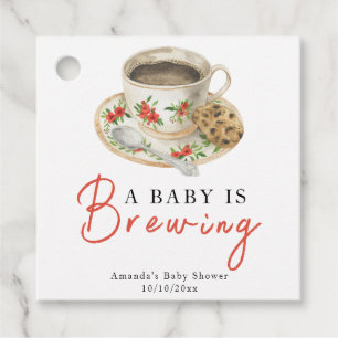 Étiquettes Cadeau Une tasse de café bébé est en train de brasser Bab