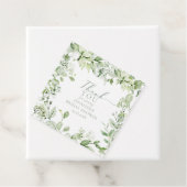 Étiquettes Cadeau Une verdure élégante et moderne Merci plié (En situation)