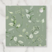 Étiquettes Cadeau Une verdure élégante et moderne Merci plié (Dos)