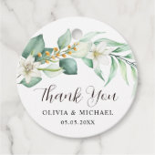 Étiquettes Cadeau Une verdure succulente Un Merci Mariage moderne (Devant)