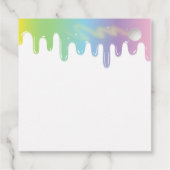 Étiquettes Cadeau Unicorn arc-en-ciel Slime Anniversaire (Dos)