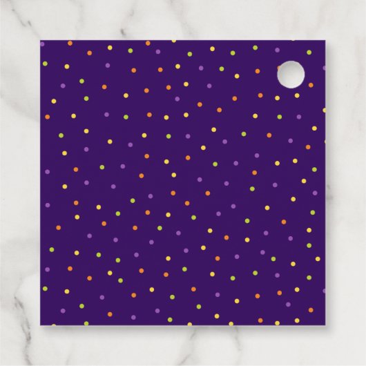 Étiquettes Cadeau Unicorn Citrouille Happy Halloween Purple Favple T (Dos)