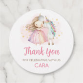 Étiquettes Cadeau Unicorn Magical Day Birthday Party (Devant)