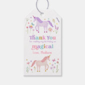 Étiquettes-cadeau Unicorn Meadow Pastel Pink Gold Birthday (Devant)