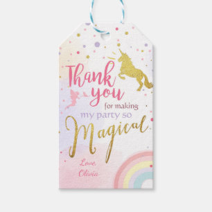 Étiquettes-cadeau Unicorn merci tags Unicorn Magique Anniversaire