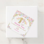 Étiquettes Cadeau Unicorne 1er anniversaire Merci cadeau (En situation)