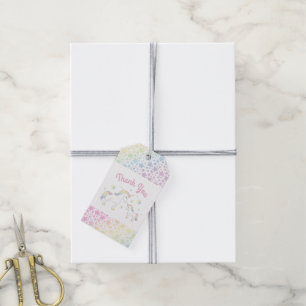 Étiquettes-cadeau Unicorne Baby shower Pastel Rainbow
