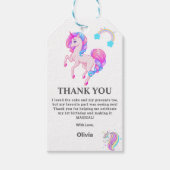 Étiquettes-cadeau Unicorne modifiable fête d'anniversaire (Devant)