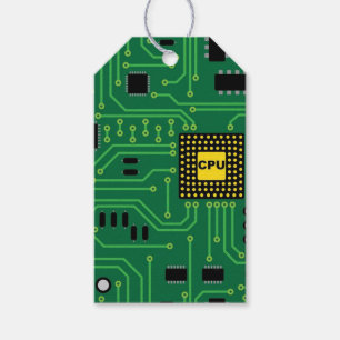 Étiquettes-cadeau Unité centrale de traitement nerd I de carte