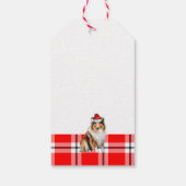 Étiquettes-cadeau Vacances avec un chien Collie Noël (Dos)