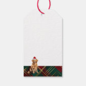 Étiquettes-cadeau Vacances avec un Noël Golden Retriever (Dos)