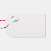 Étiquettes-cadeau Vacances blanches de rennes de Noël (Dos (Horizontal))