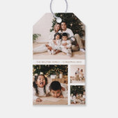 Étiquettes-cadeau Vacances Collage de photos familiales minimes (Devant)