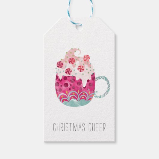 Étiquettes-cadeau Vacances Coupe De Chocolat Chaud Adresse De Retour (Devant)