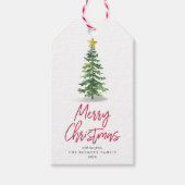 Étiquettes-cadeau Vacances de Noël Arbre à Pins d'Eau (Devant)