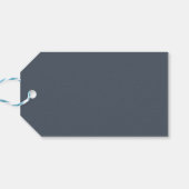 Étiquettes-cadeau Vacances de Noël bleu marine (Dos Horizontal)