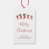 Étiquettes-cadeau Vacances de Noël en aquarelle (Devant)