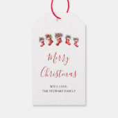 Étiquettes-cadeau Vacances de Noël en aquarelle (Dos)