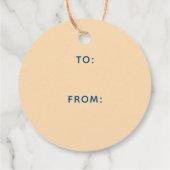 Étiquettes Cadeau Vacances de Noël rétro Holly Jolly Typographie (Dos)