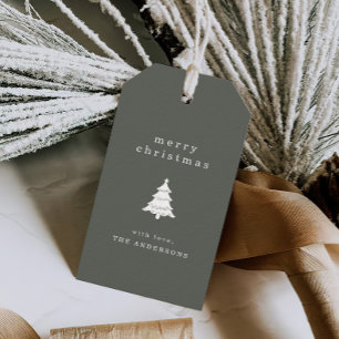 Étiquettes-cadeau Vacances de Noël vertes