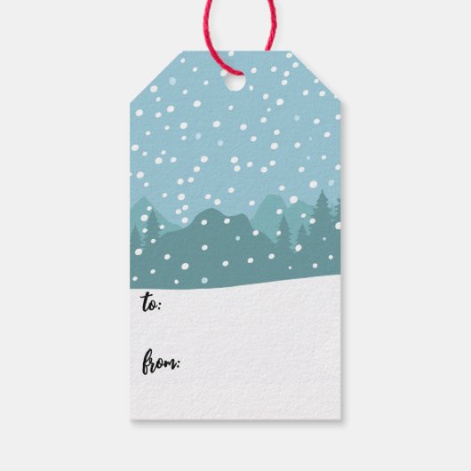 Étiquettes-cadeau Vacances d'hiver à Boston Terrier (Dos)