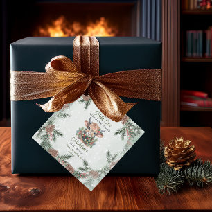 Étiquettes Cadeau Vacances d'hiver Highland Holy Cow Baby shower