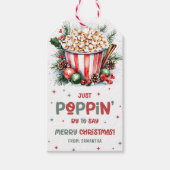 Étiquettes-cadeau Vacances du Popcorn Appréciation Joyeux Noël (Devant)