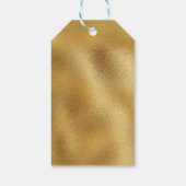 Étiquettes-cadeau Vacances Gold Foil & White Christmas Tree (Dos)