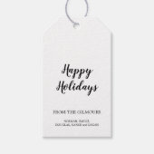 Étiquettes-cadeau Vacances Joyeuses Modernes Minimalistes (Devant)