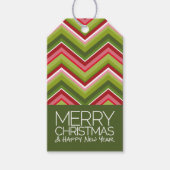 Étiquettes-cadeau Vacances modernes - Joyeux Noël rouge vert (Devant)