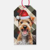 Étiquettes-cadeau Vacances Plaid Lakeland Terrier Amoureux des chien (Devant)