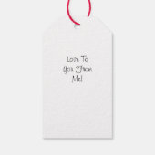 Étiquettes-cadeau Vacances Santapaws - Empreinte de patte dans l'AMO (Dos)