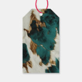 Étiquettes-cadeau Vache blanche de l'Ouest Emerald Gold (Dos)