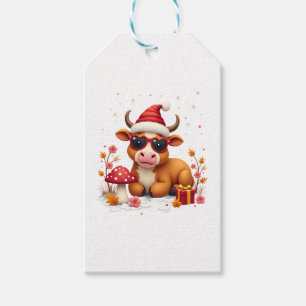 Étiquettes-cadeau Vache Highland d'automne T-shirt pour filles et en
