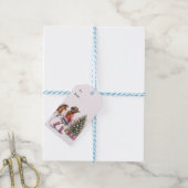 Étiquettes-cadeau Vachère rose lassant Noël (Avec de laficelle)