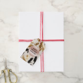 Étiquettes-cadeau Vachette blanche à crème noire de l'Ouest (Avec de la ficelle)