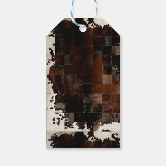 Étiquettes-cadeau Vachette Brown rustique (Dos)