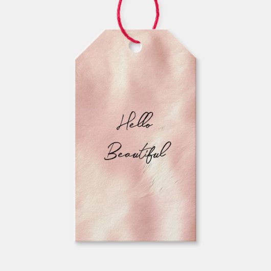 Étiquettes-cadeau Vachette de vache à lait rose sud-ouest (Devant)