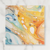 Étiquettes Cadeau Vagues de mer Abstraite et pierres de sable Mariag (Dos)