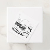 Étiquettes Cadeau Vagues océaniques (En situation)