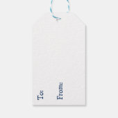 Étiquettes-cadeau Vagues océaniques bleues et Turquoises (Dos)