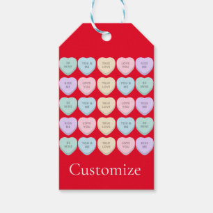 Étiquettes-cadeau Valentine Candy Hearts Thunder_Cove