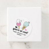 Étiquettes Cadeau Valentine crème glacée (En situation)