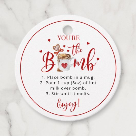 Étiquettes Cadeau Valentine Hot chocolat tag (Devant)