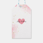 Étiquettes-cadeau Valentine rose bébé fille invitation douche (Dos)