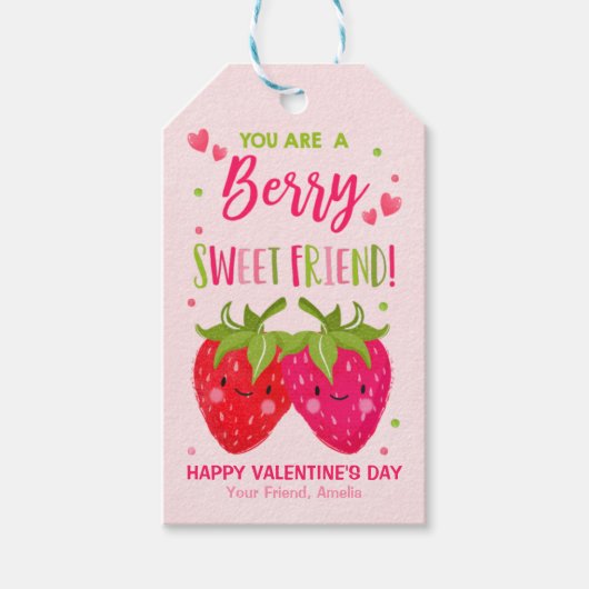 Étiquettes-cadeau Valentine Vous Êtes Une Classe D'Ami Doux Berry (Devant)