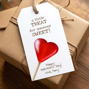 Étiquettes-cadeau Valentines coeur lollipop petit gâteau doux