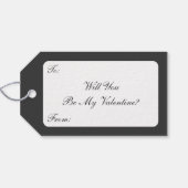 Étiquettes-cadeau Valentines Cupid Blindfoldfold, Carte Tarot Vintag (Dos (Horizontal))